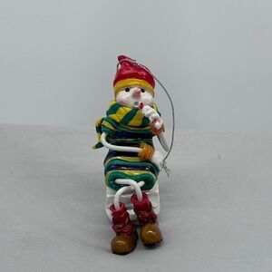 Silvestri Whimsical Snowman with Candy Cane Christmas Ornament